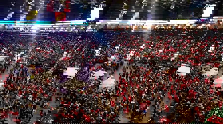 Basketball watch party inside arena Page Picker